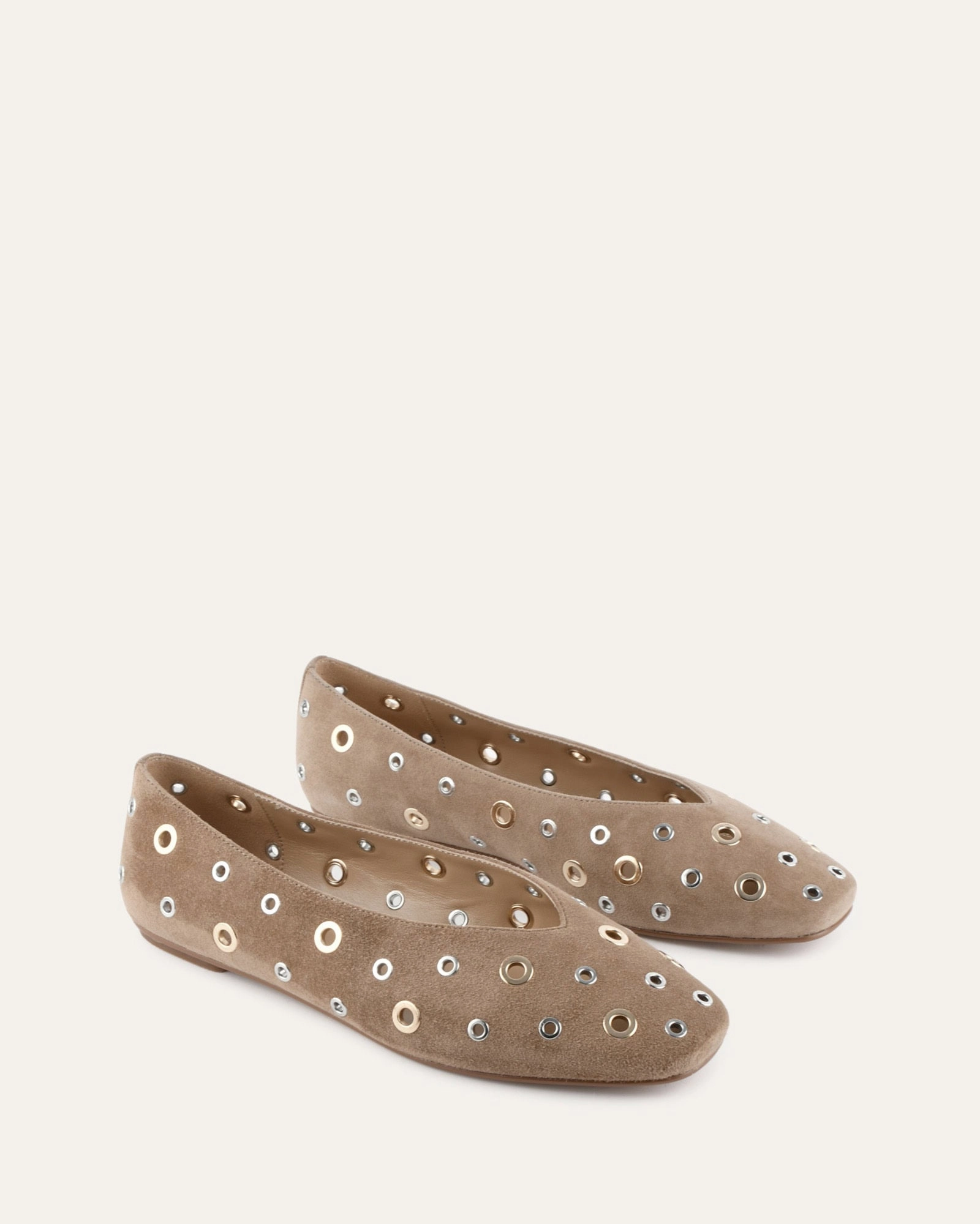 Elton Ballet Flats Latte Suede Sleek Citywear Layer With Ease