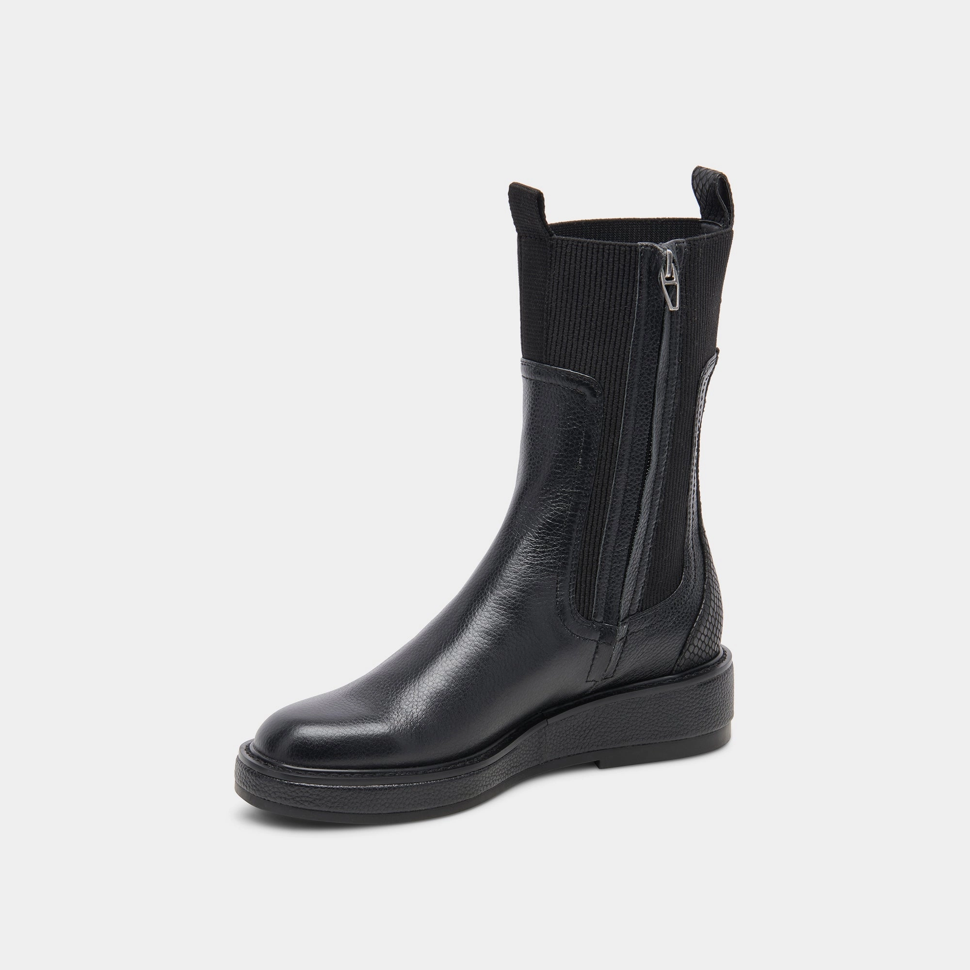 Elyse H2O Boots Black Leather Form-Centered