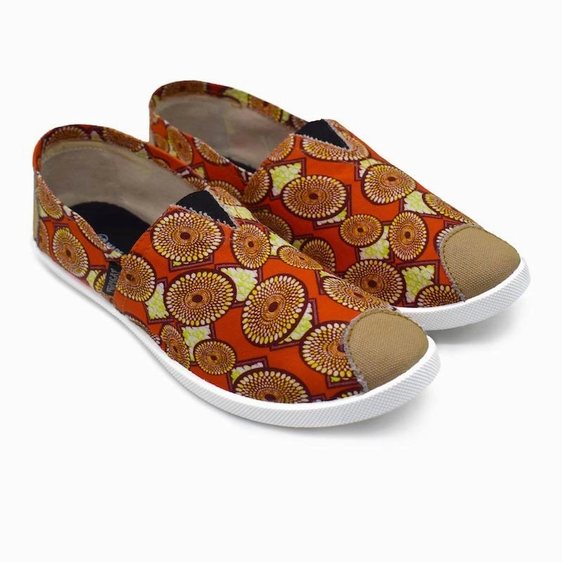 Designed To Flex Emmy Chapisha Canvas Shoes - Multi Brick Red