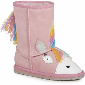 Your Core Layer Emu Australia Magical Unicorn Boots Pale Pink