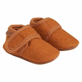 Calm In Motion En Fant Baby Wool Slippers Leather Brown
