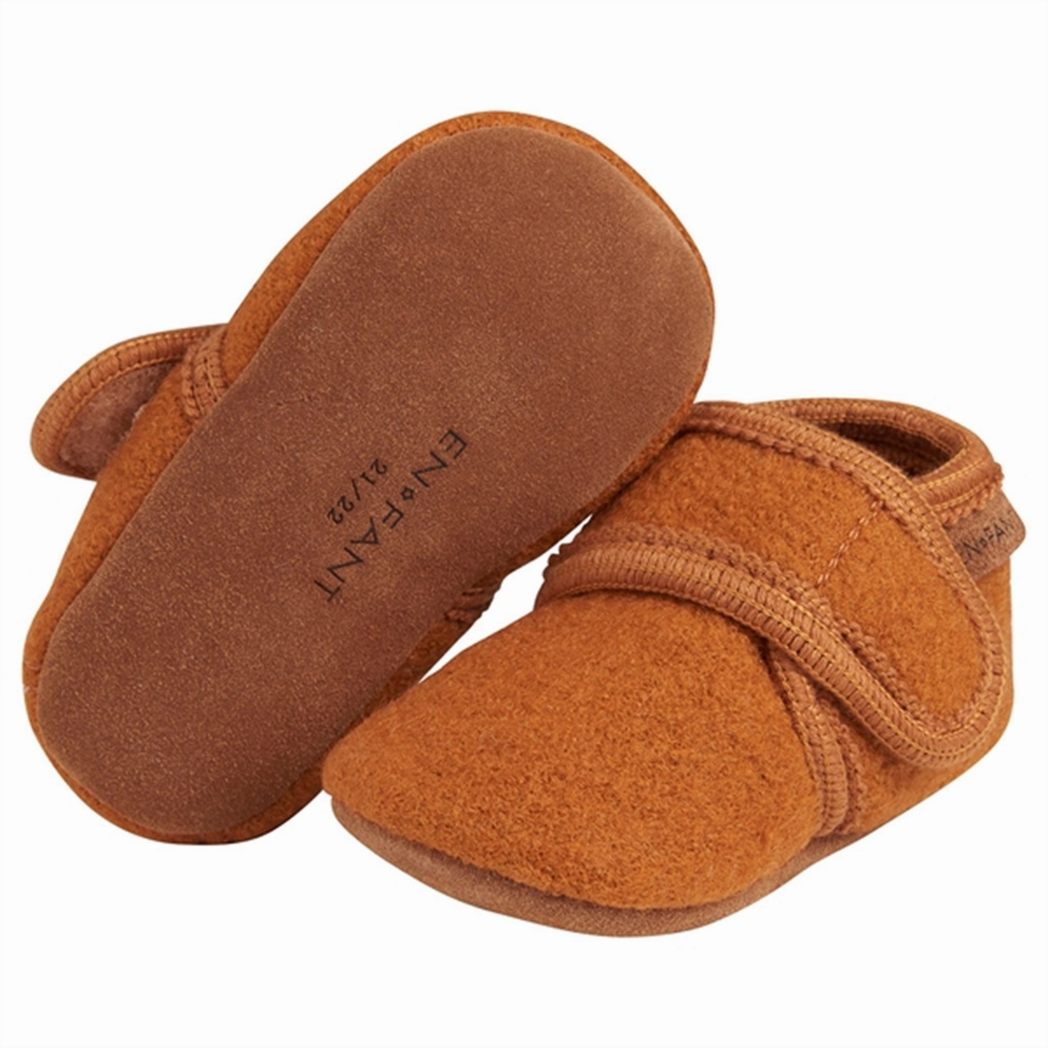 Modular Function Seamless Outfit En Fant Baby Wool Slippers Leather Brown