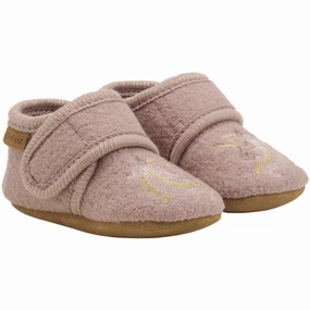 Designed For Fluidity En Fant Bark Wool Slippers With Embroidery