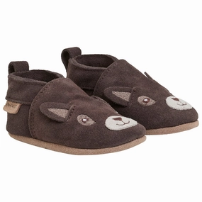 Your Livewear Everyday Uniform En Fant Chocolate Brown Leather Booties W. Animal Motif