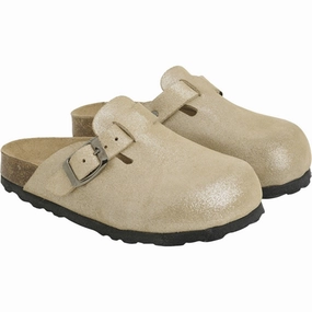 En Fant Slippers Nubuck Leather Champagne Beige Weekend Ready