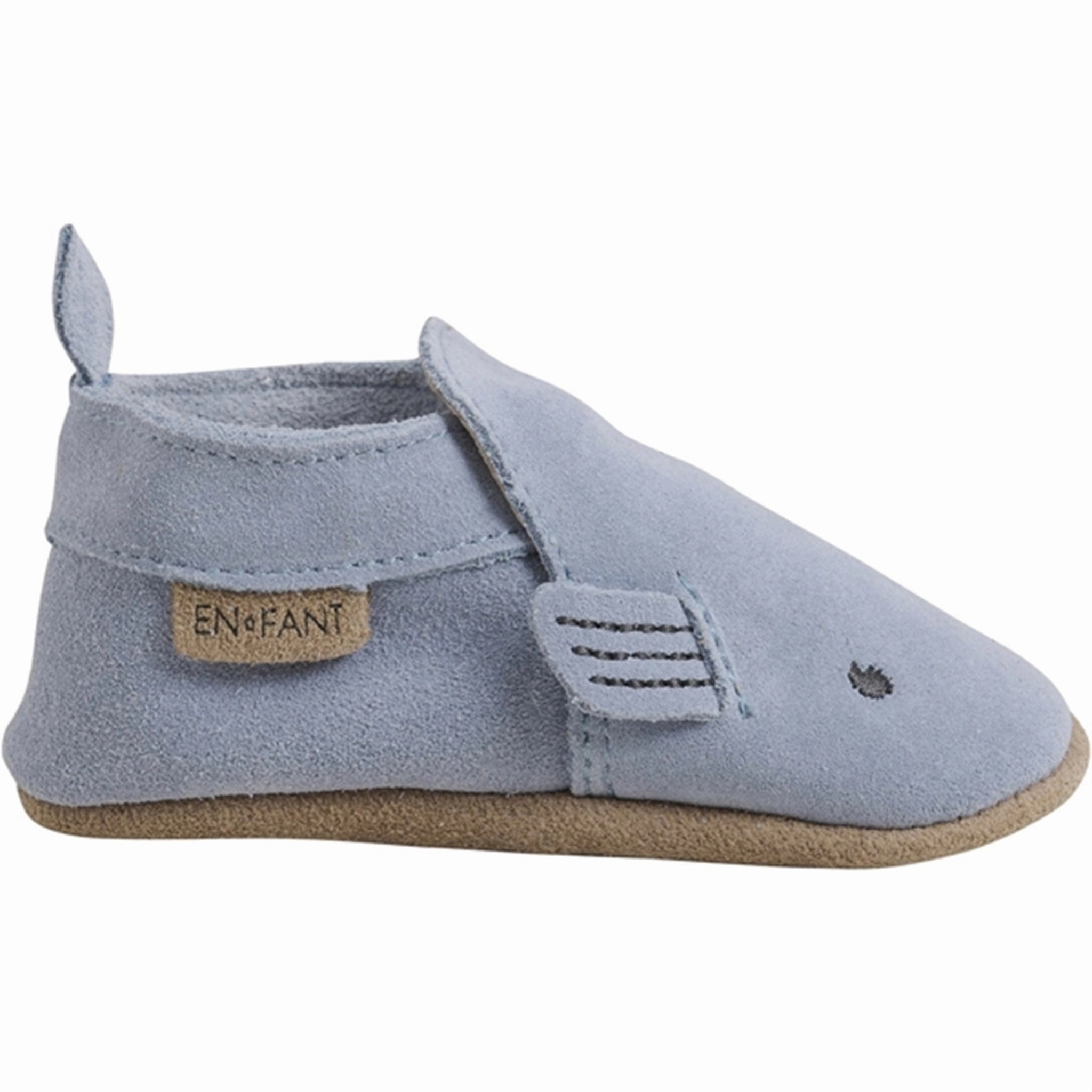 En Fant Slippers Suede Dusty Blue City-Flex City-Fit