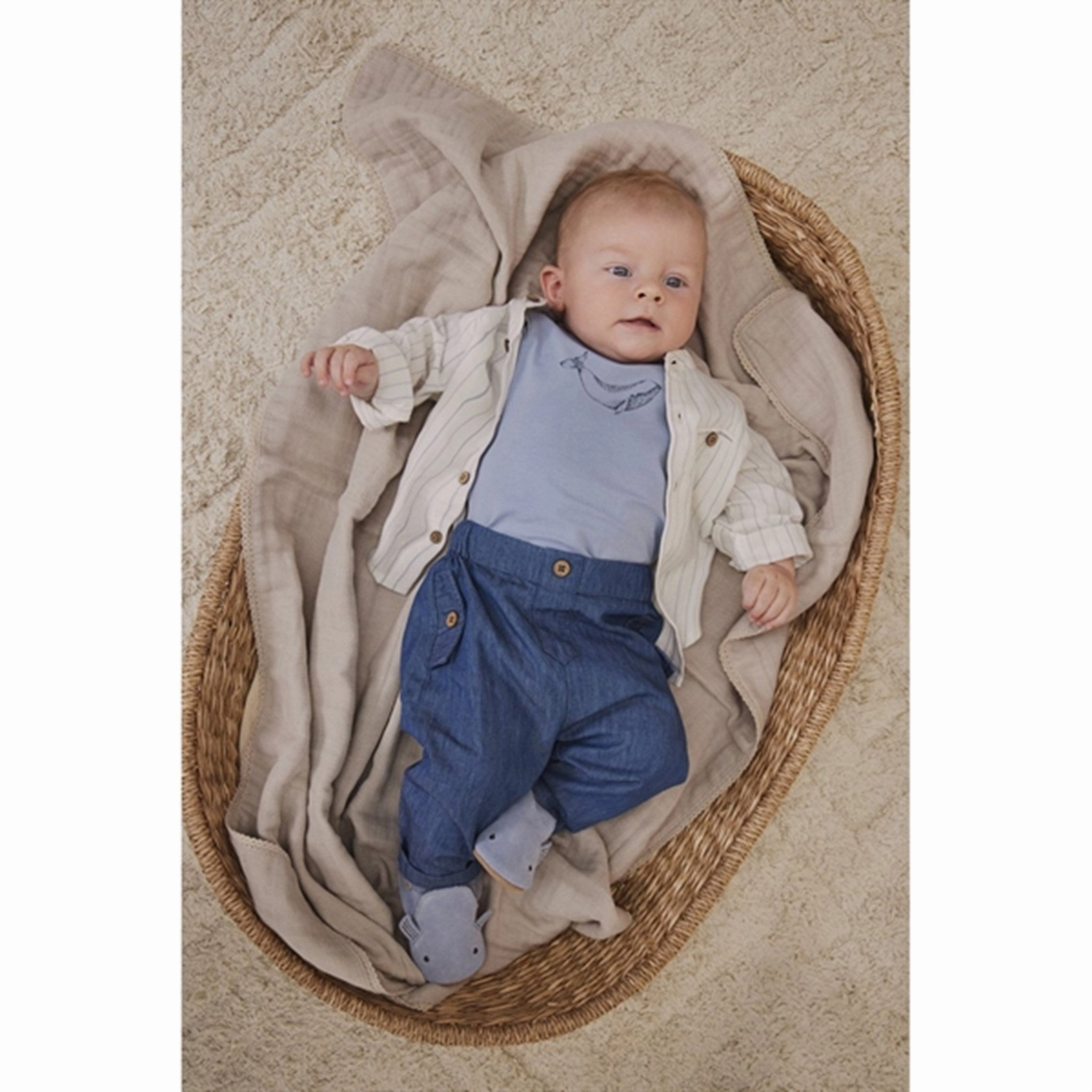 Style Flowwear En Fant Slippers Suede Dusty Blue