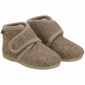 Free To Move En Fant Walnut Melange Wool Booties Velcro