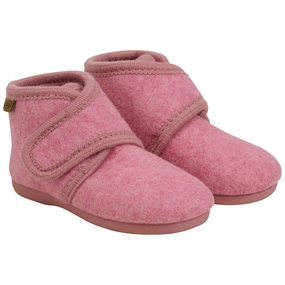 Refined Versatility En Fant Wild Rose Wool Booties Velcro