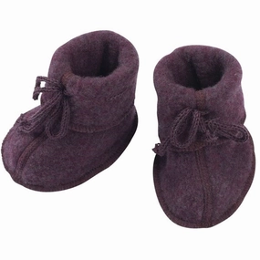 Engel Baby Booties W. Ribbon Lilac Melange Creative Layers