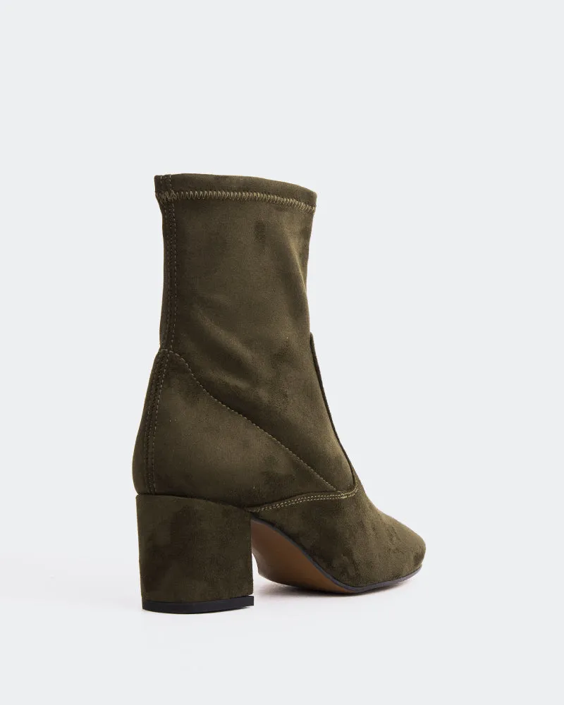 Montigny Khaki Suede Stretch Adaptive Gear Essentials In Motion