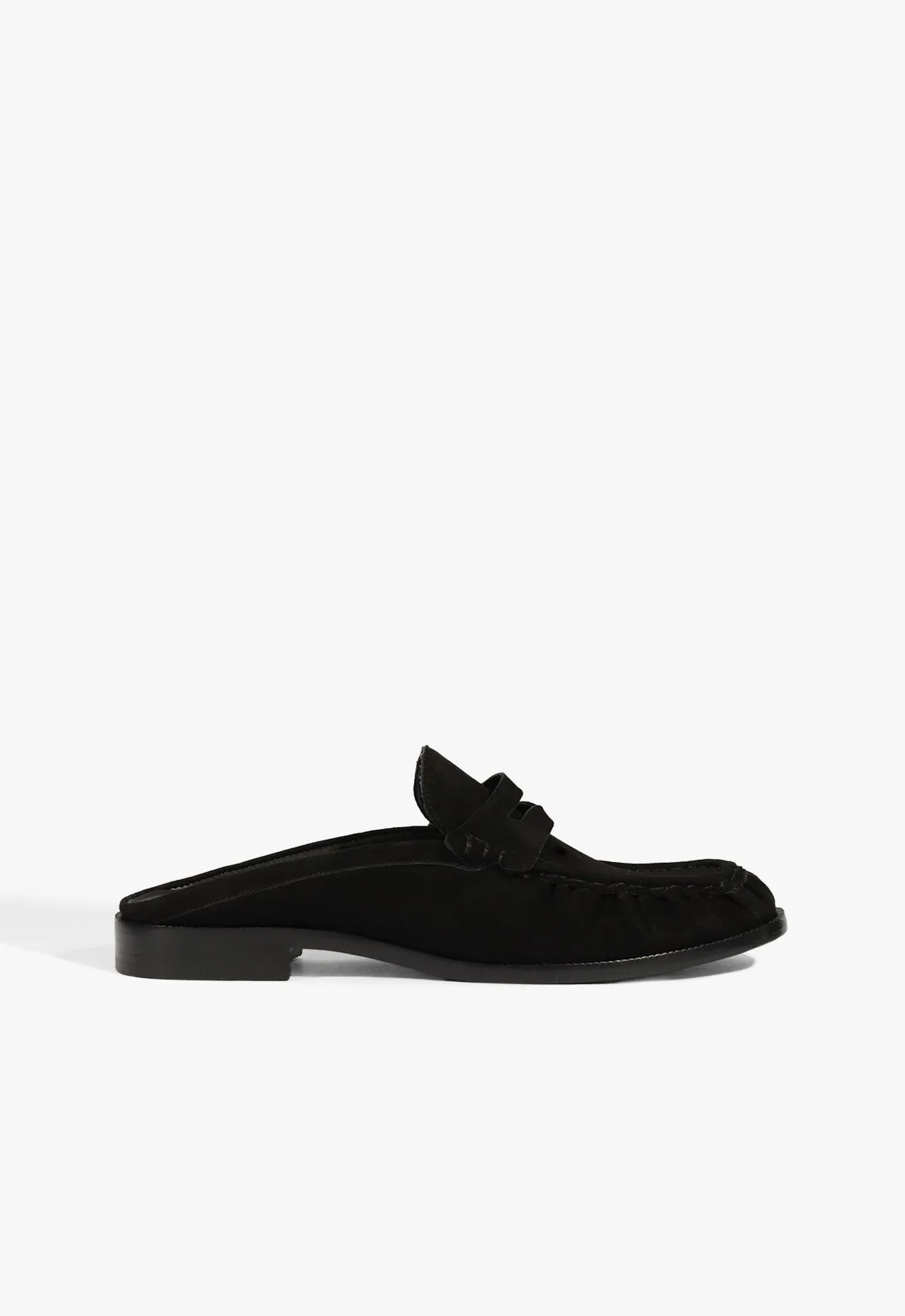 Tyche Mule Suede Flat Form-Focused