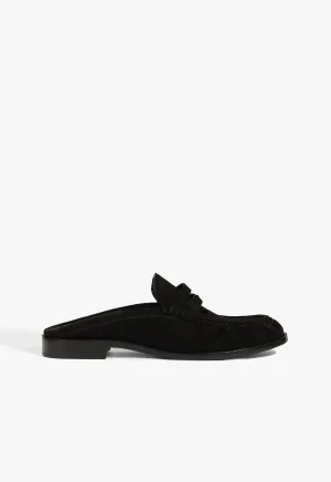 Tyche Mule Suede Flat Form-Focused