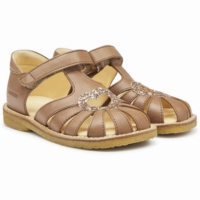 Angulus Hjerte Sandals Almond/Maple Glitter City-Proof
