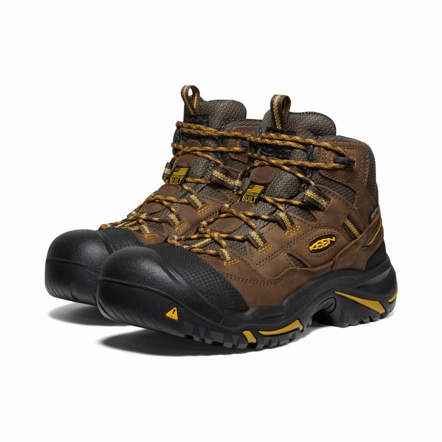 Men'S Braddock Waterproof Mid (Steel Toe)  |  Cascade Brown/Tawny Olive Smart Design Gear