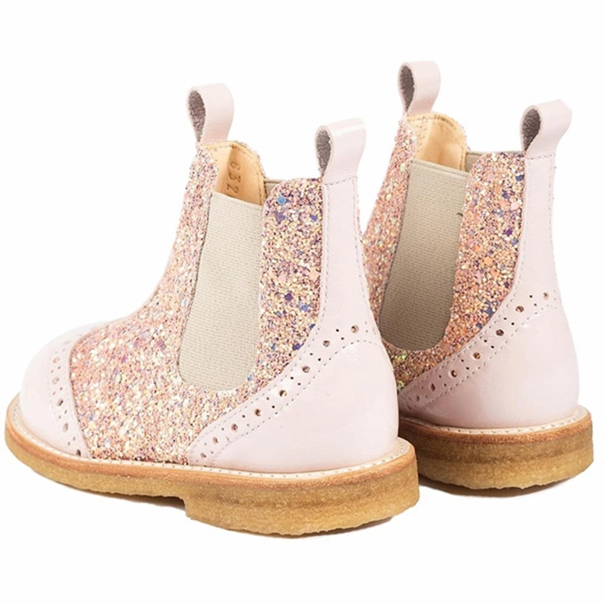 Unified Fit Angulus Chelsea Boots Pale Rose/Rose Glitter/Beige Elastic