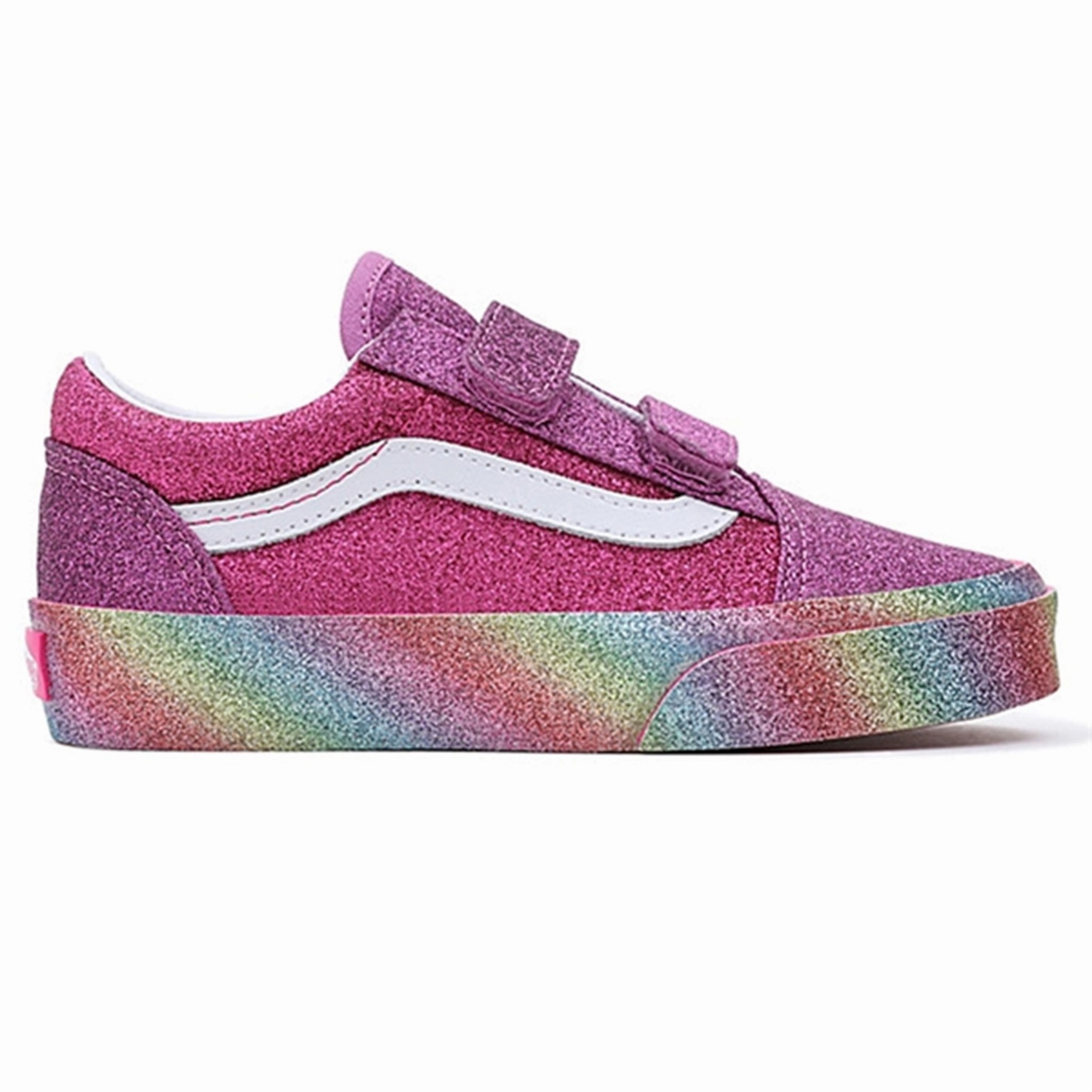 Vans Uy Old Skool V Sneakers Glitter Rainglow Pink/Multi Designed To Shift Premium Feel
