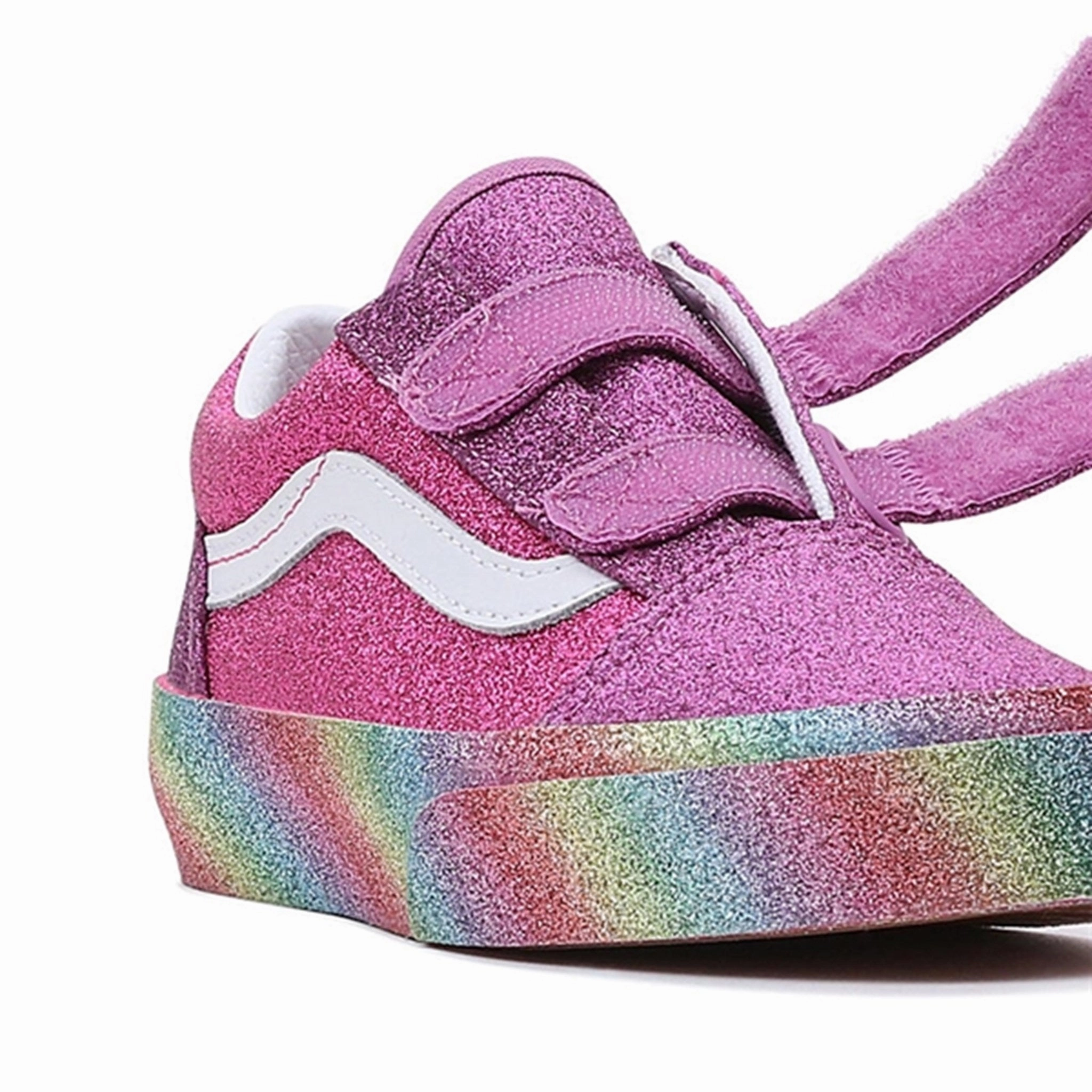 Flowwear Future-Ready Fit Vans Uy Old Skool V Sneakers Glitter Rainglow Pink/Multi