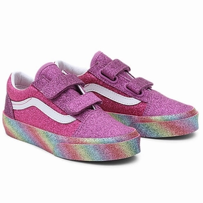 Seamless Lifestyle Vans Uy Old Skool V Sneakers Glitter Rainglow Pink/Multi