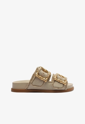 Grounded Luxury Enola Sporty Linen Sandal