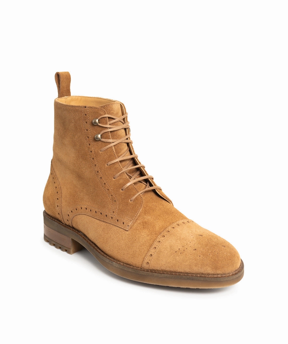 Vibe-Proof Living In Style Ernesto Camel Suede Ankle Boots