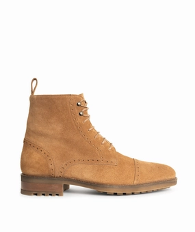 Ernesto Camel Suede Ankle Boots Effortless Utility
