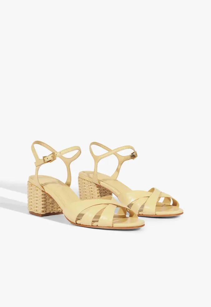 Keefa Mid Block Leather Sandal Balance Meets Style