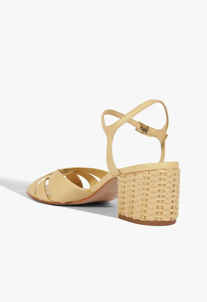 Ready When You Are Keefa Mid Block Leather Sandal