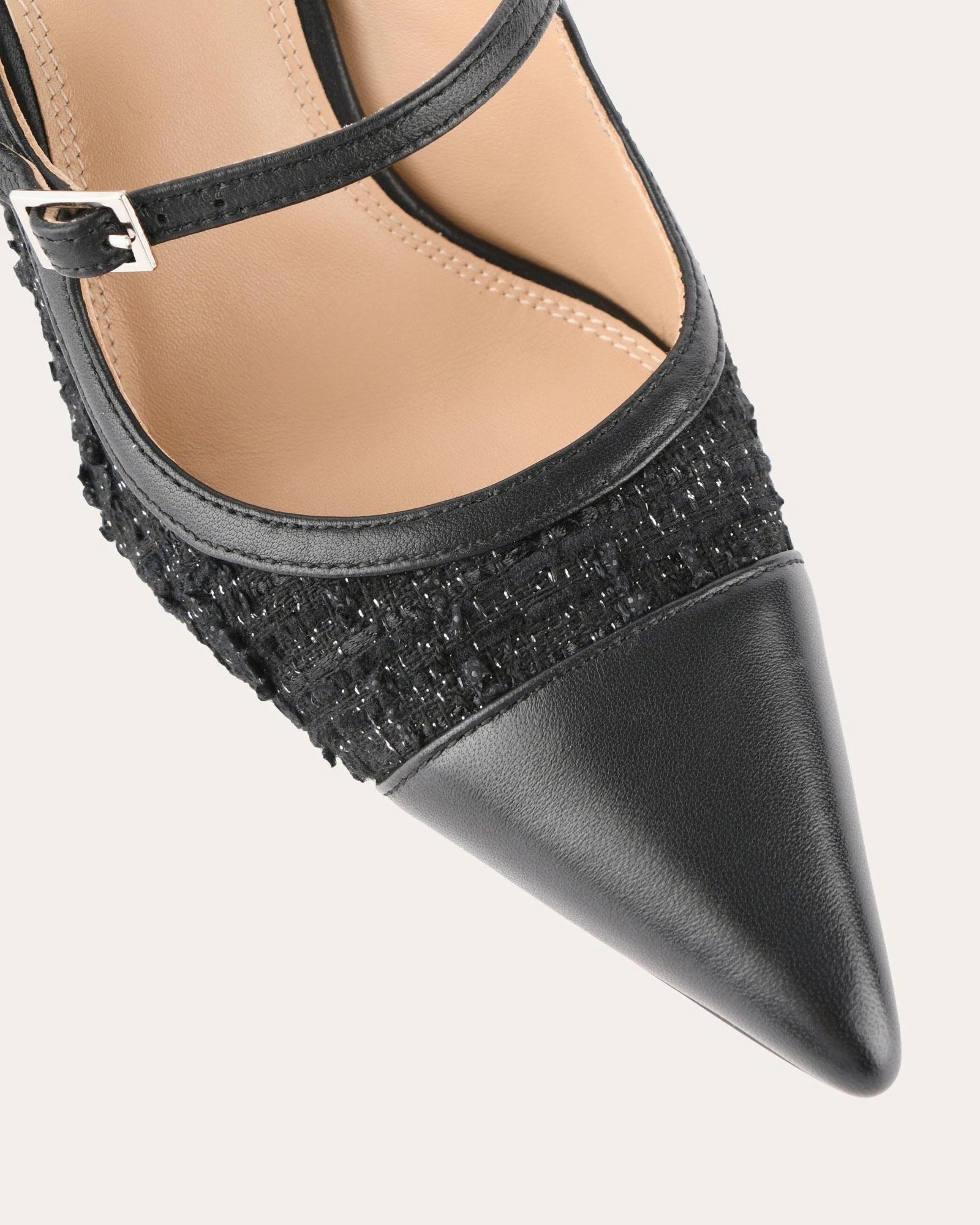 Quiet Statement Refined Essentials Ascot High Heels Black Tweed