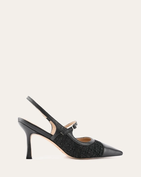 Beyond The Basics Essential Edge Ascot High Heels Black Tweed