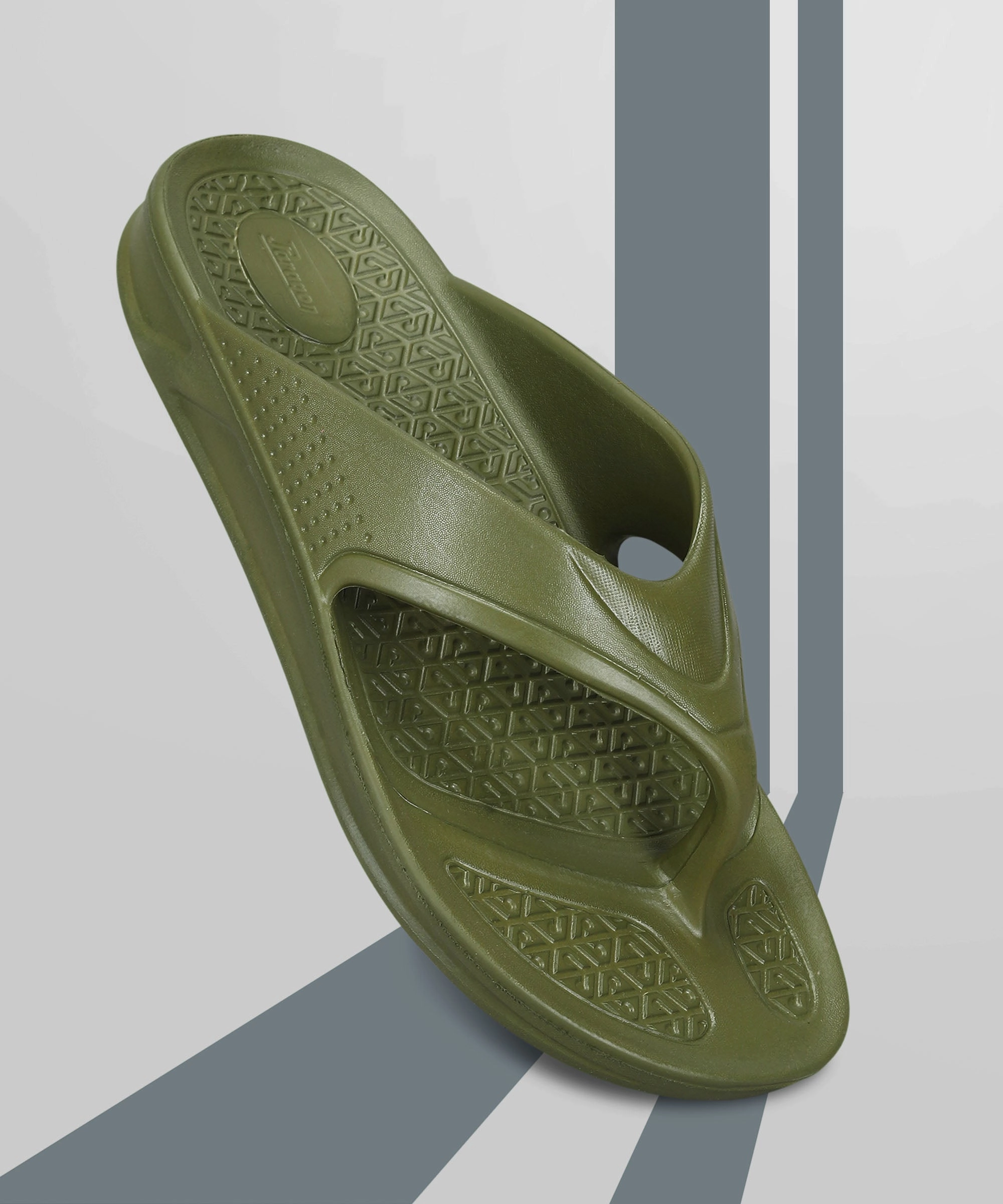 Paragon Men'S Olive Green Slippers | Comfortable Everyday Use Slippers Cool Confidence Modern Momentum