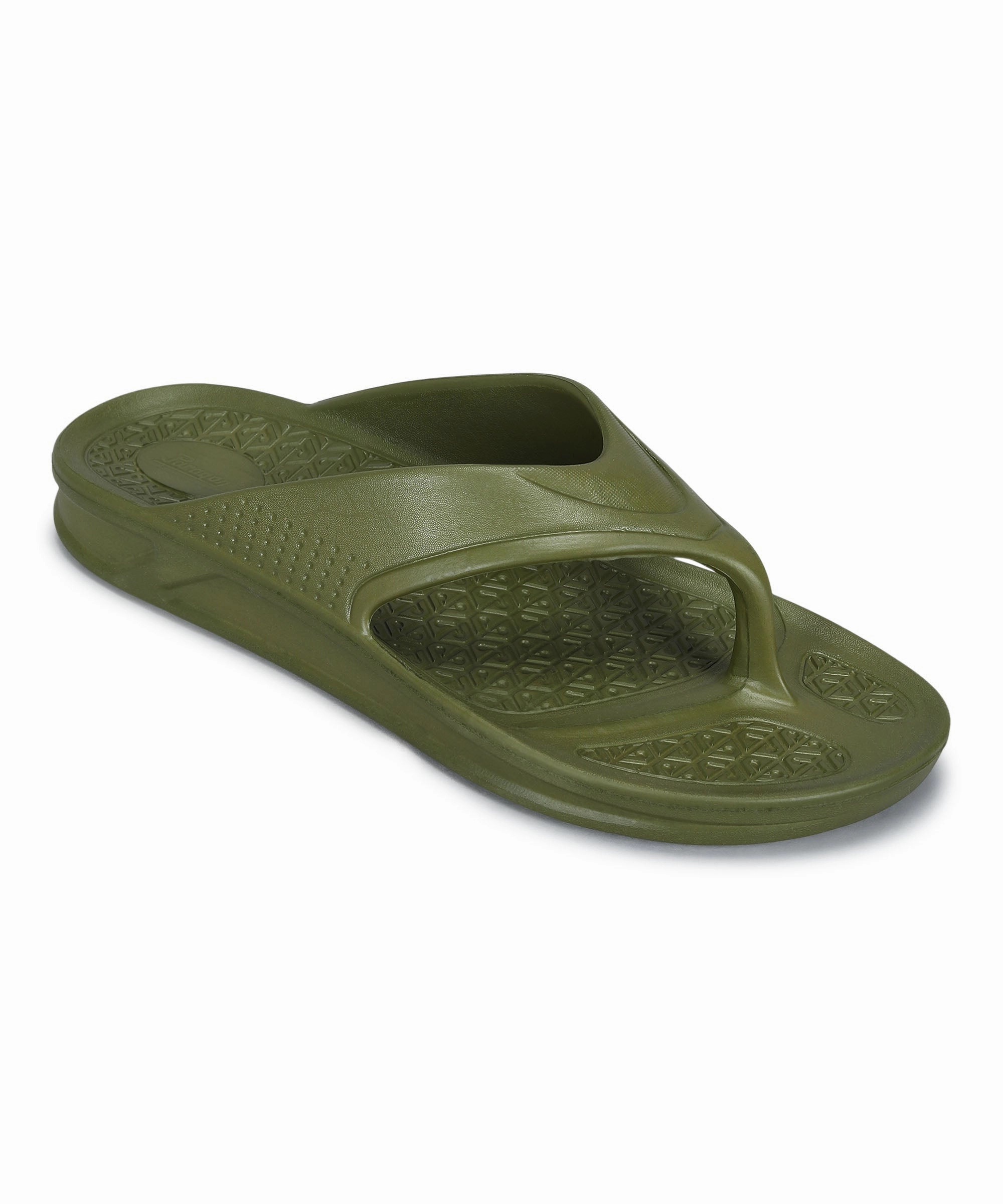 Live-Core Vibe-Centered Paragon Men'S Olive Green Slippers | Comfortable Everyday Use Slippers
