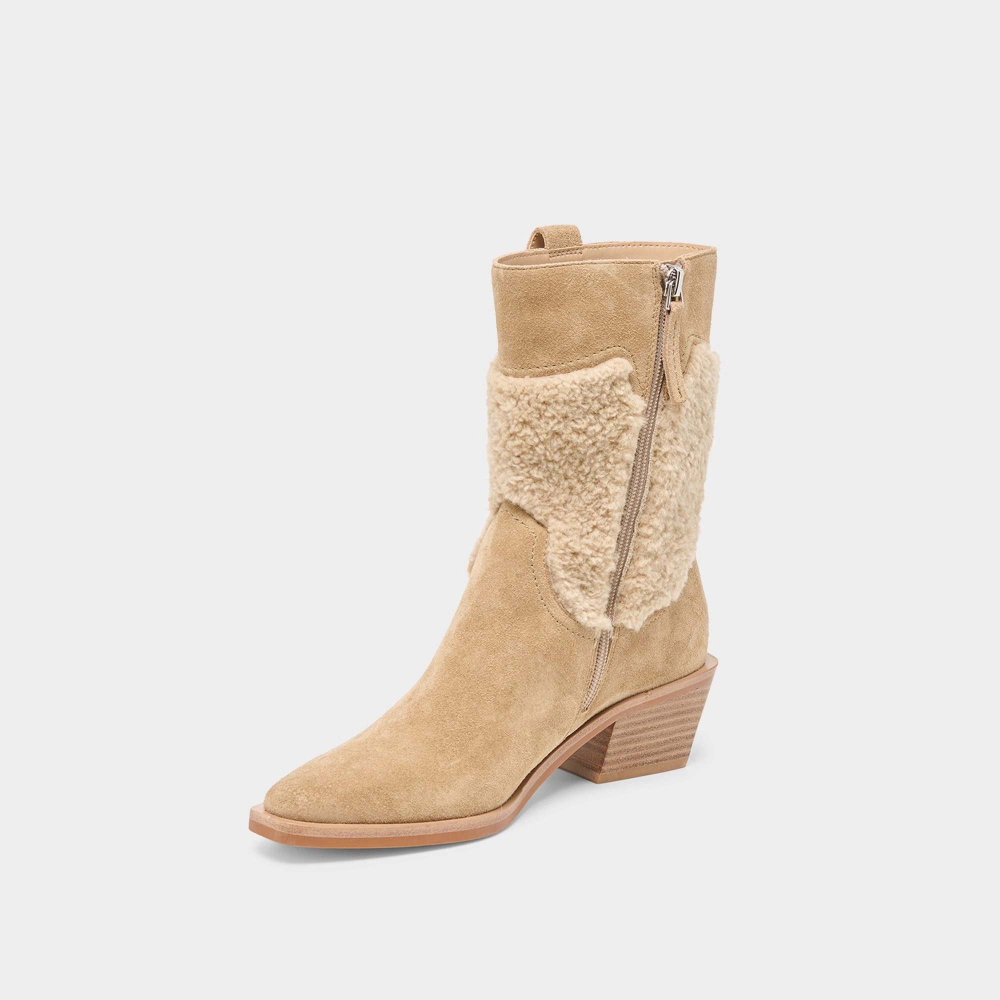 Salil Plush Boots Dk Taupe Suede Refined Flowwear