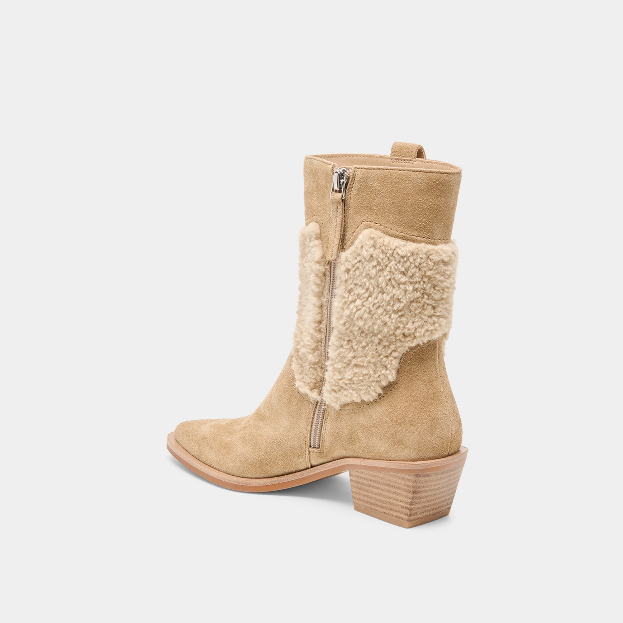Rhythmic Comfort Anywhere Utility Salil Plush Boots Dk Taupe Suede