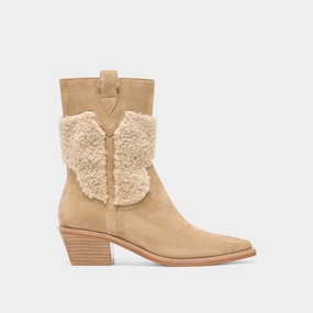 Flow-Forward Modern Essentials Salil Plush Boots Dk Taupe Suede