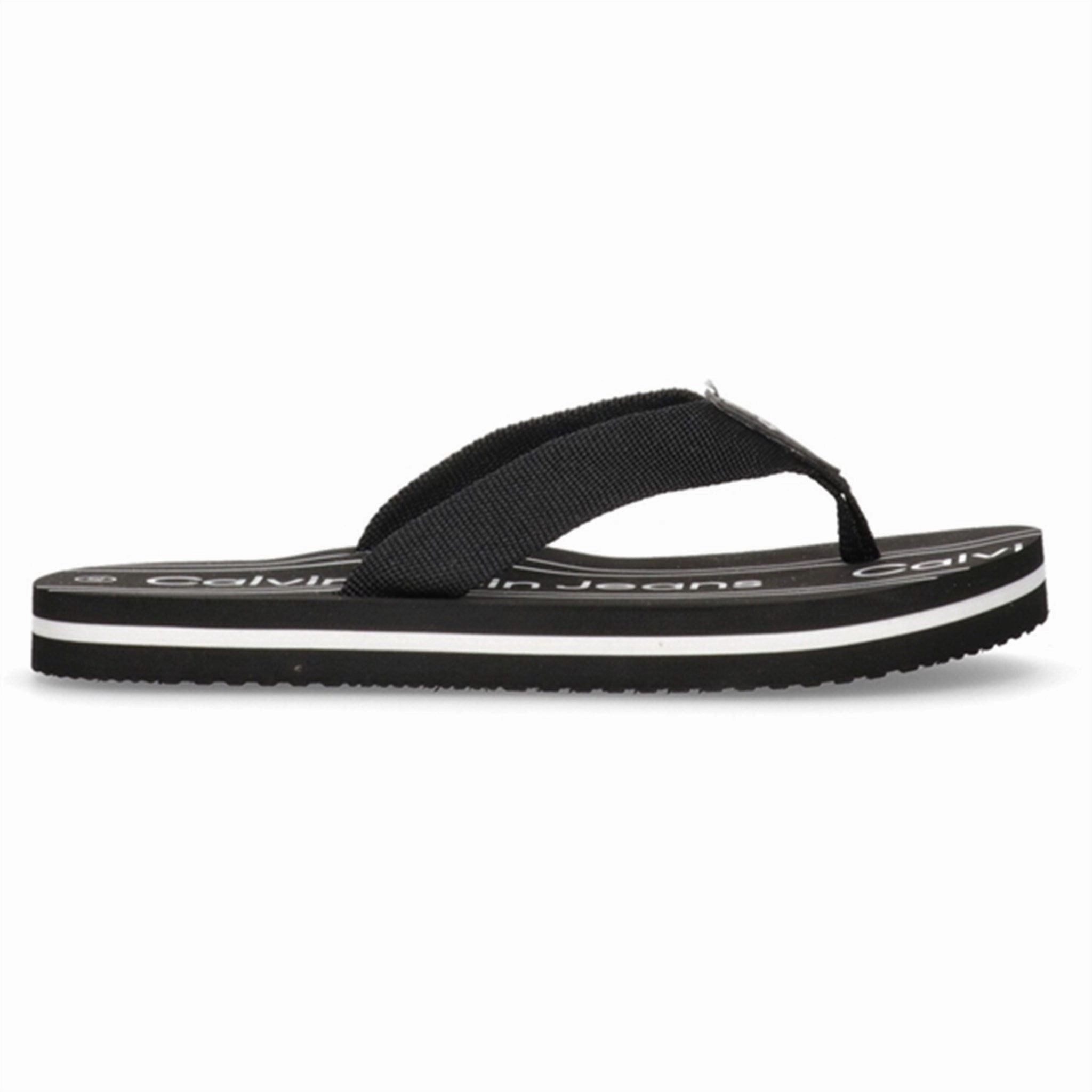 Calvin Klein Logo Flip Flop Black Crafted To Move Clean-Forward