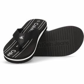 Purpose Fit Calvin Klein Logo Flip Flop Black