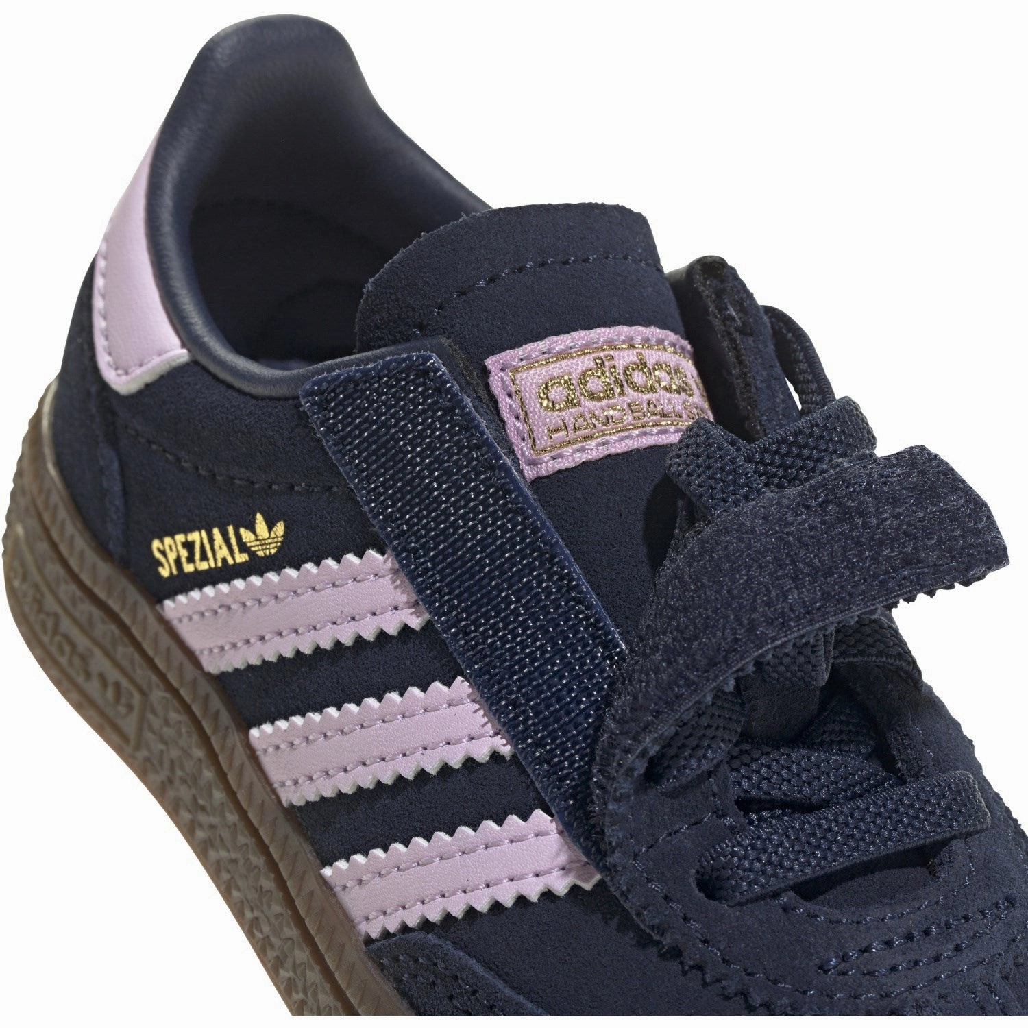 Adidas Originals Night Indigo/Orchid Fusion/Gum5 Handball Spezial Cf El I Sneakers Designed For Fluidity Visual Ease