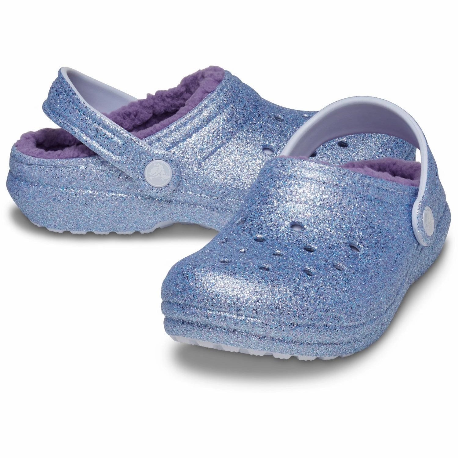 Crocs Frosted Glitter Classic Lined Glitter Clog Flow With Confidence