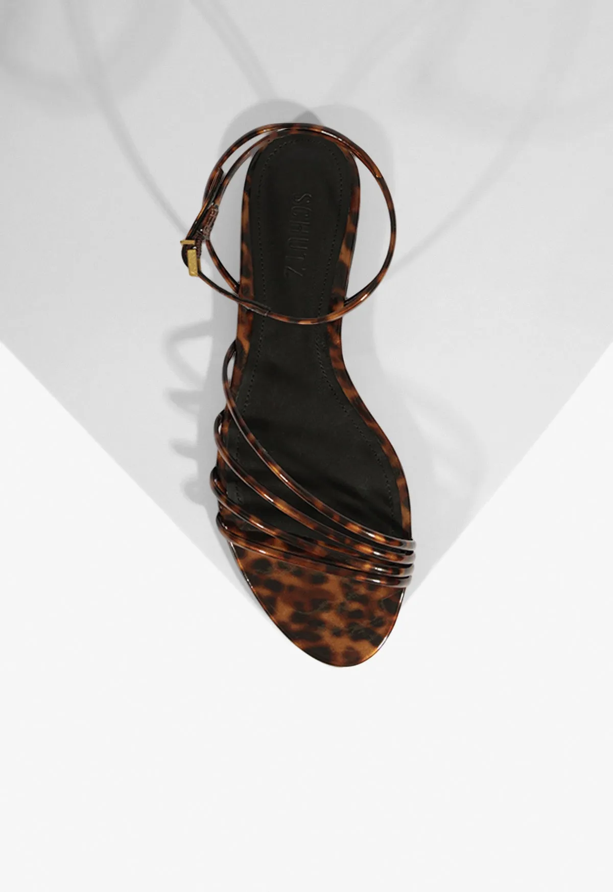 Future-Ease Inez Animal Print Leather Flat Sandal