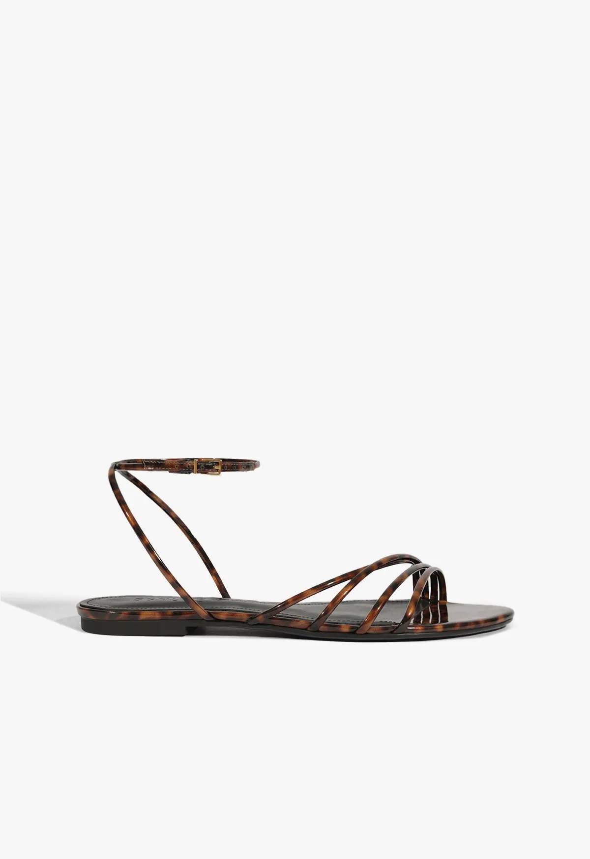 Shaped For Flow Inez Animal Print Leather Flat Sandal