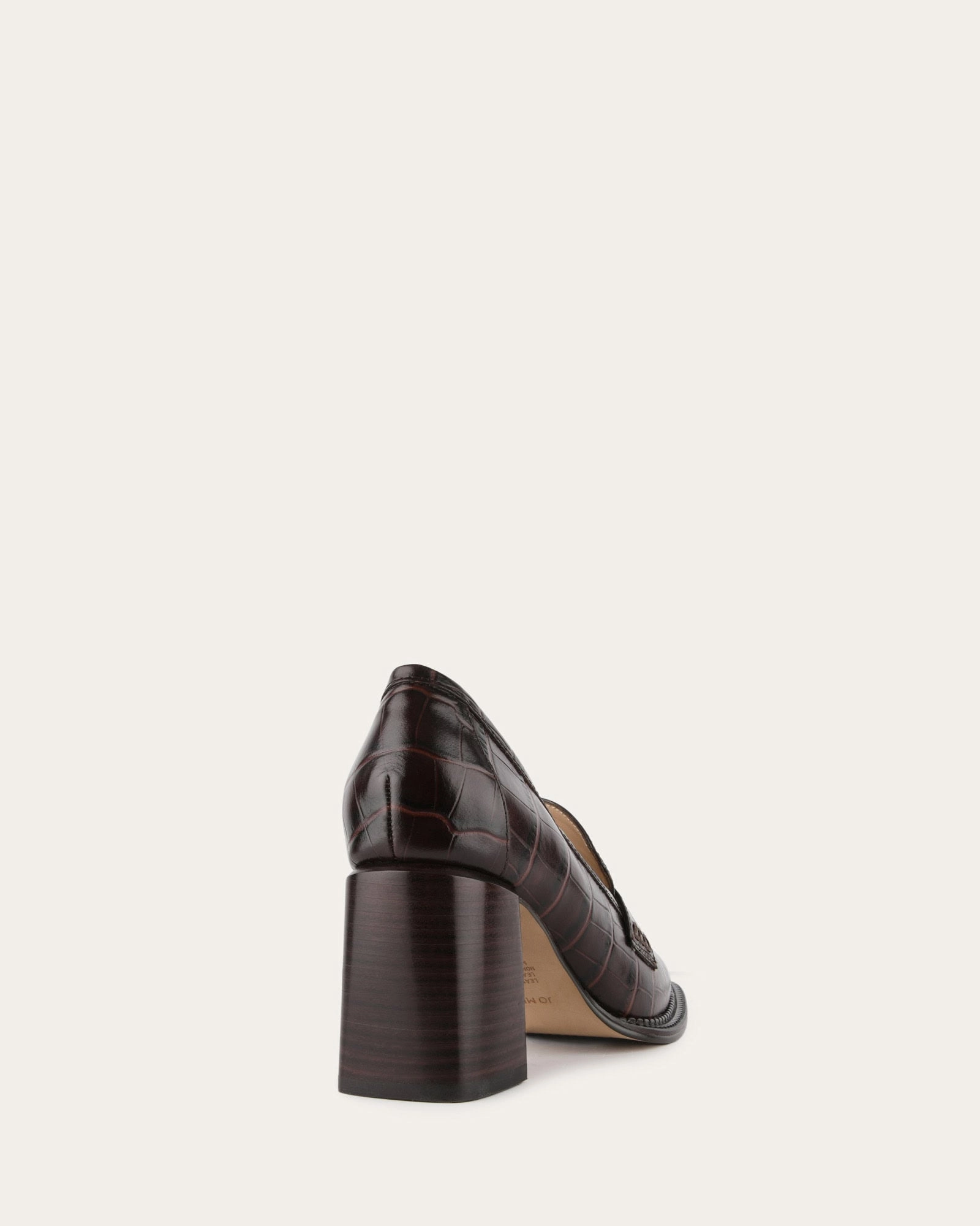 Living Wear Flow In Motion Delilah Mid Heel Loafers Chocolate Croc