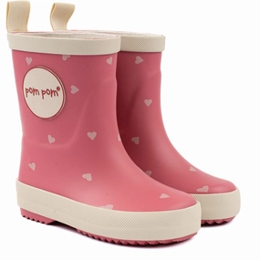 Form And Motion Pom Pom Heart Aop Rubber Boot Aop