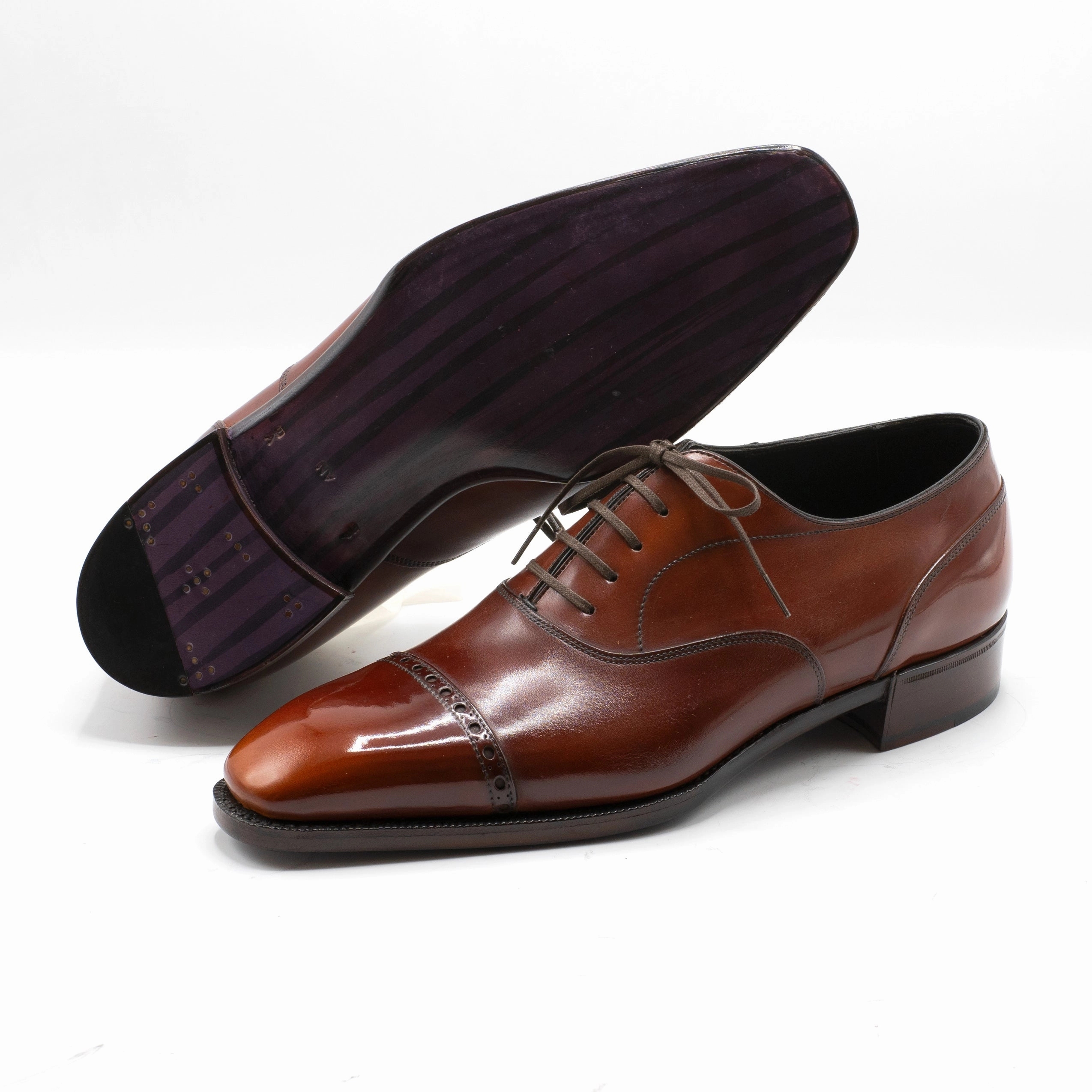 Mario Oxford Shoe (Handmade Beveled Waist) - Bourbon Patina Simplify Your Day