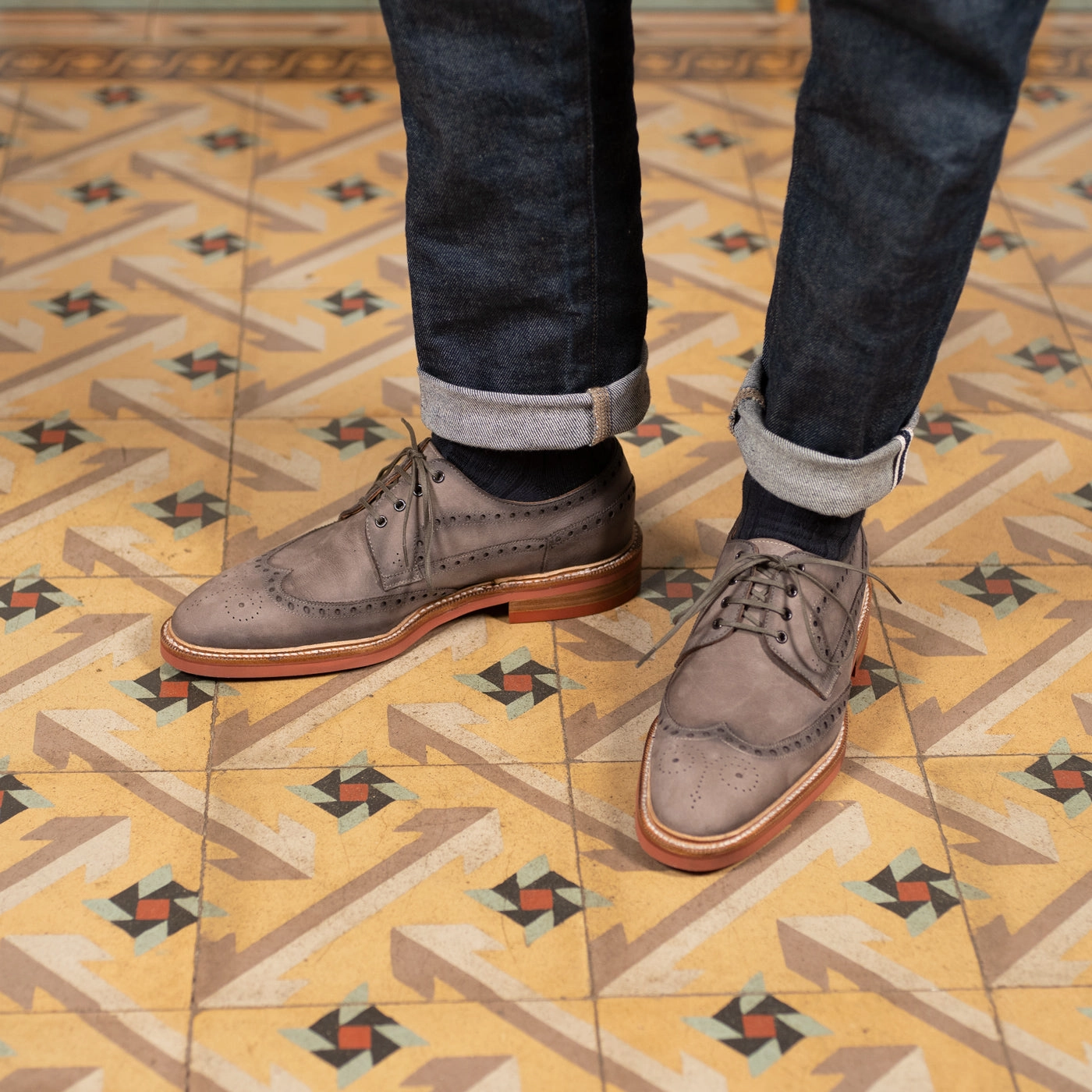 Esteban Summer Buck Mto - Grey Nubuck New Neutral Daily Build