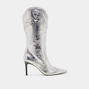 Gear For Today Kasedy Boots Silver Distressed Leather