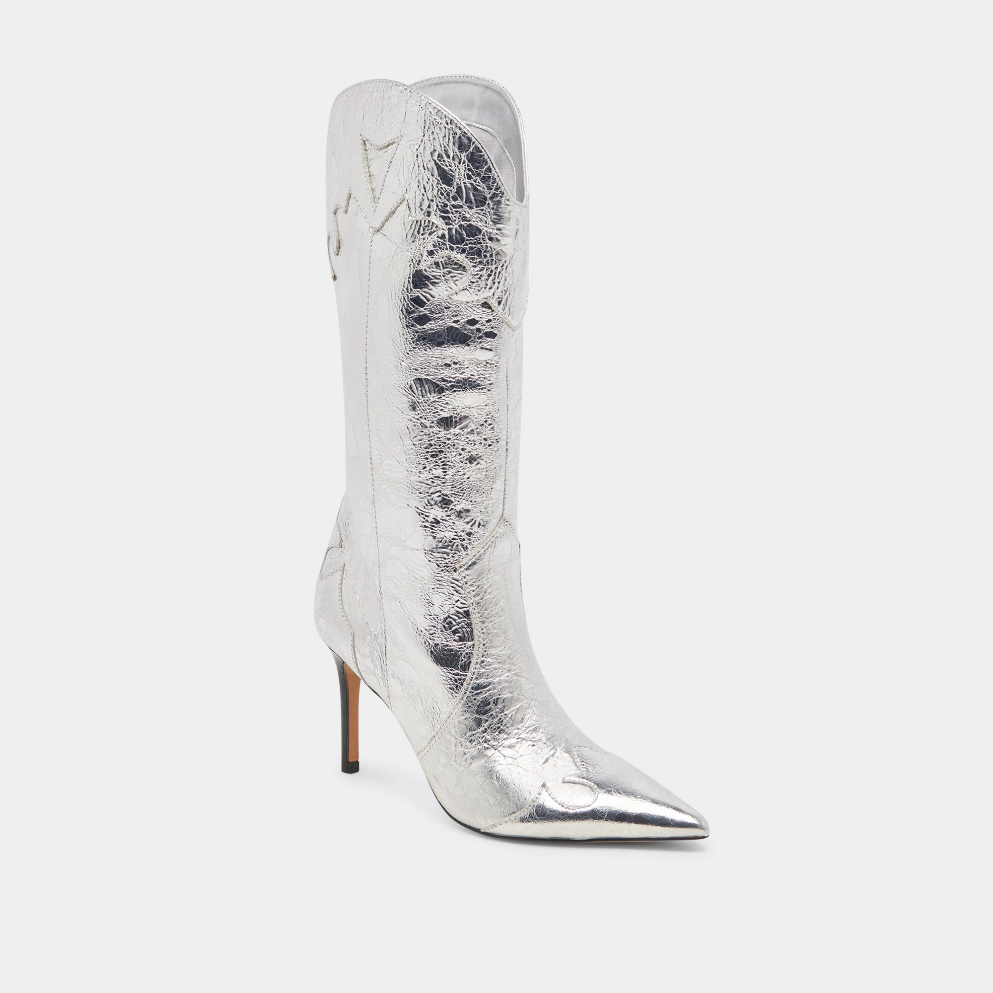 Kasedy Boots Silver Distressed Leather Effortless Gear Smart Function