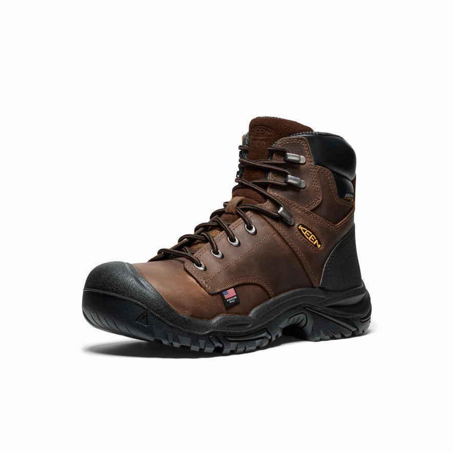 Men'S Mt Vernon Ii 6" Waterproof Boot (Steel Toe)  |  Dark Earth/Black Refined Presence