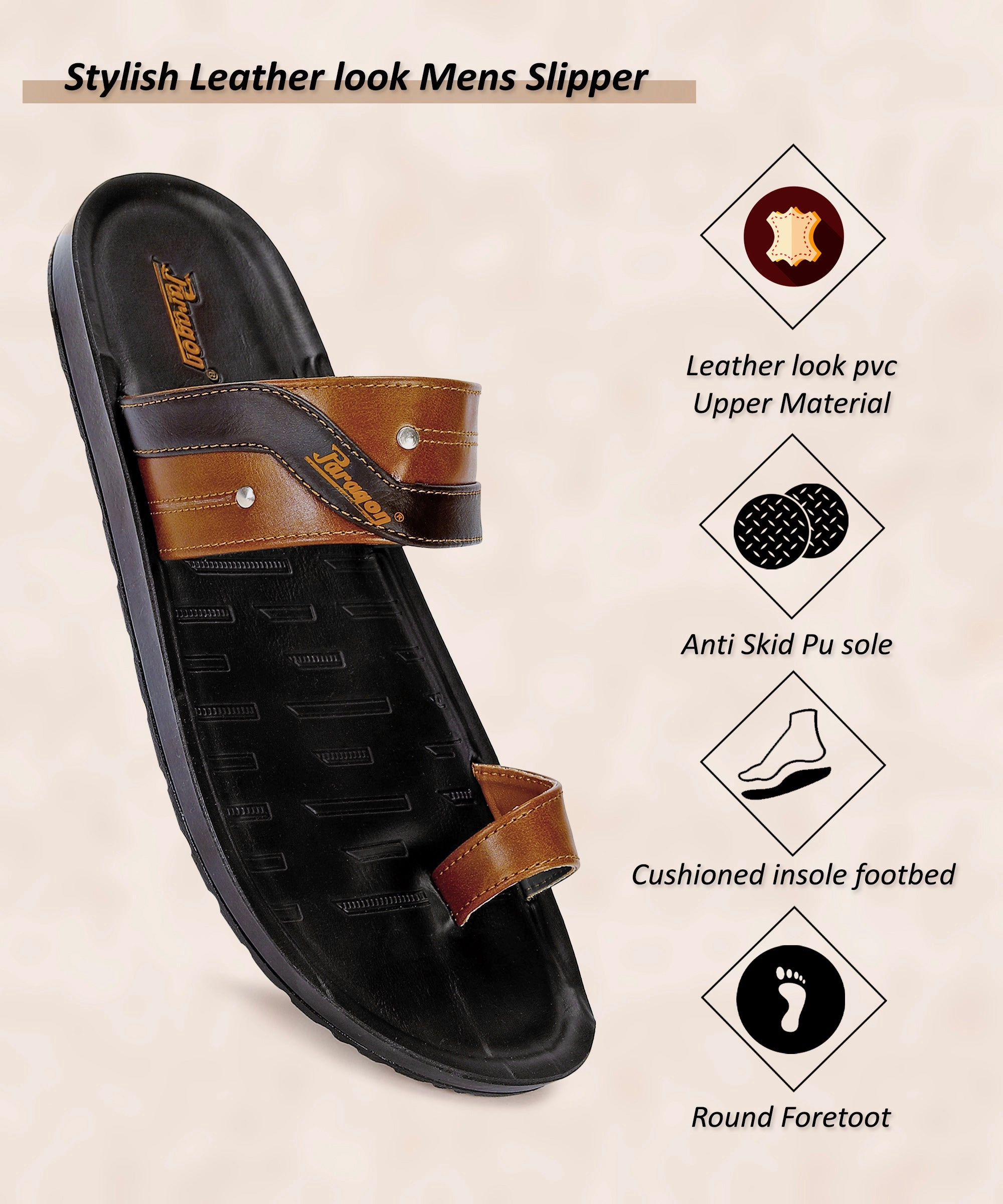Your Fit System Paragon Puk2222G Men Stylish Sandals | Comfortable Sandals For Daily Outdoor Use | Casual Formal Sandals With Cushioned Soles
