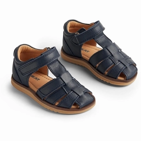 Wheat Sandal Closed Toe Sky Navy Rhythm Inspired